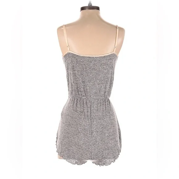 Out From Under x Urban Outfitters Grey Surplice Mini Romper Medium - Picture 4 of 10